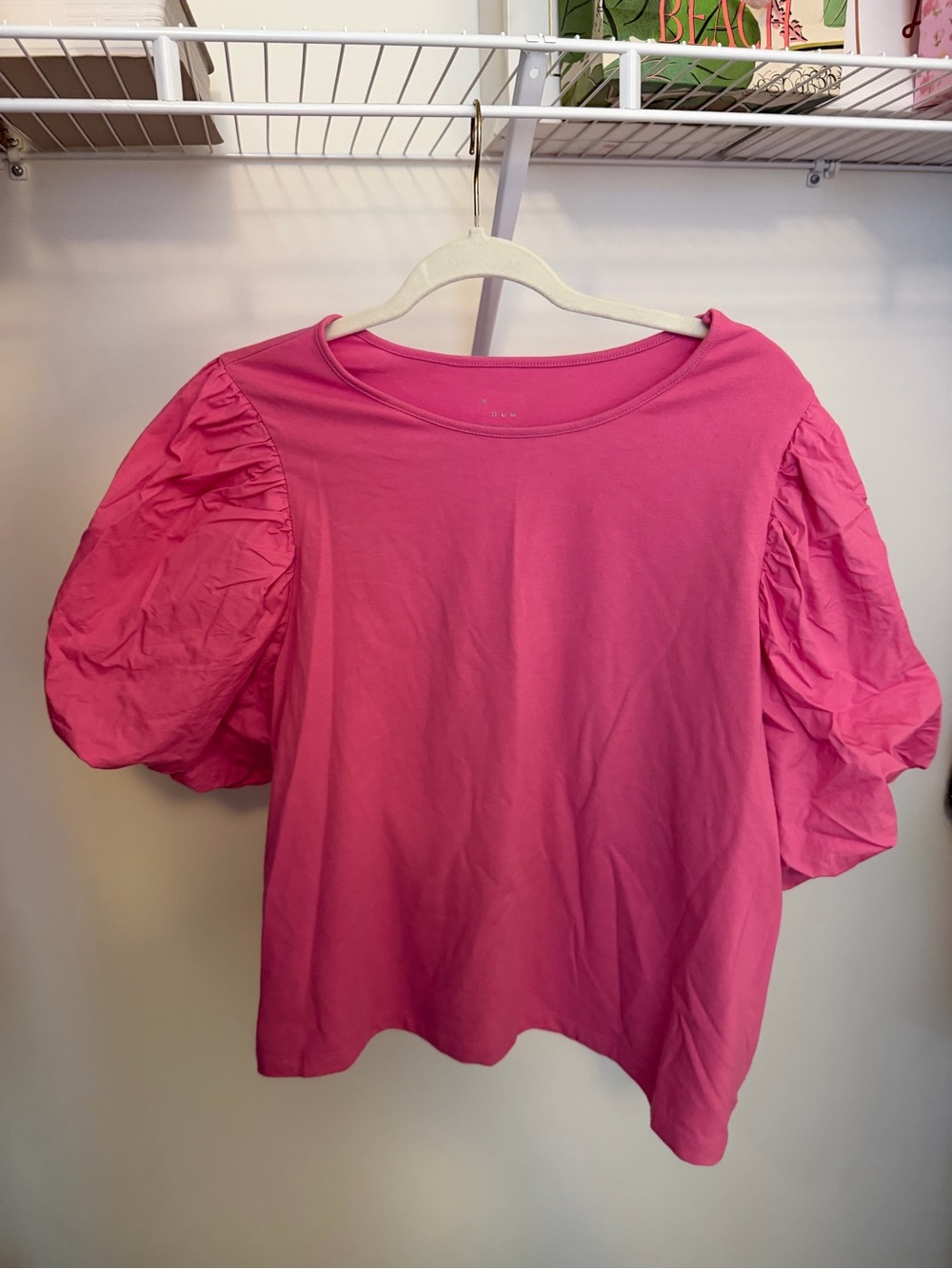 A New Day Pink Puff Sleeve Top